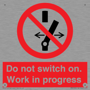 Do not switch on. Work in progress